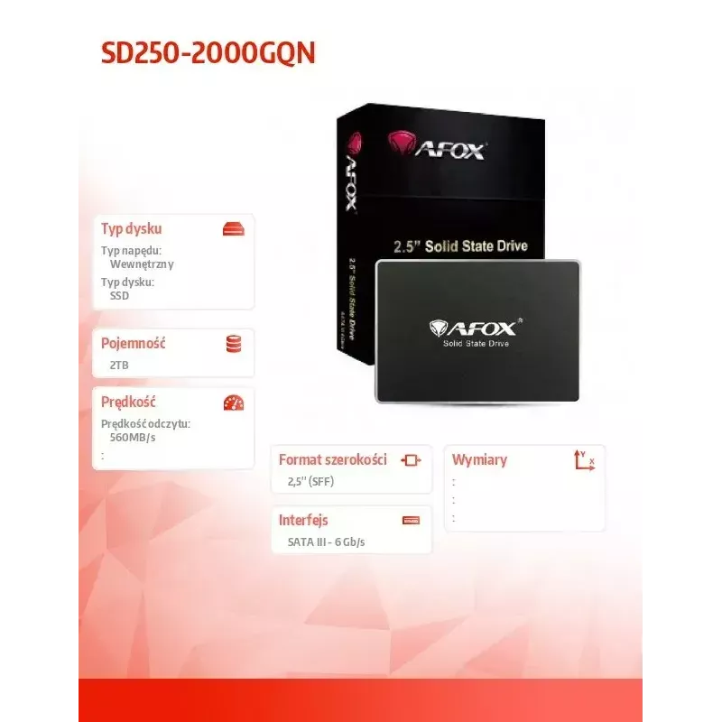 SSD disk AFOX 2 TB 2,5