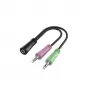 Hama 00200351 Audio kábel 0,15 m 3,5 mm TRS 2 x 3,5 mm čierny