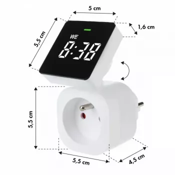 Digitálne časové relé GreenBlue GB610E, max. zaťaženie 16A, IP20, programovateľné cykly zapnutia/vypnutia