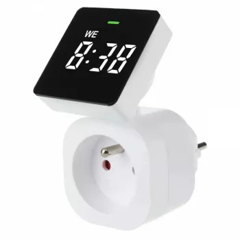 Digitálne časové relé GreenBlue GB610E, max. zaťaženie 16A, IP20, programovateľné cykly zapnutia/vypnutia