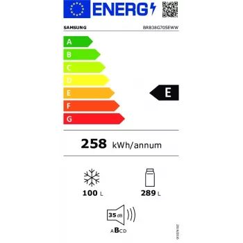 Vstavaná chladnička Samsung BRB38G705EWW 389 L