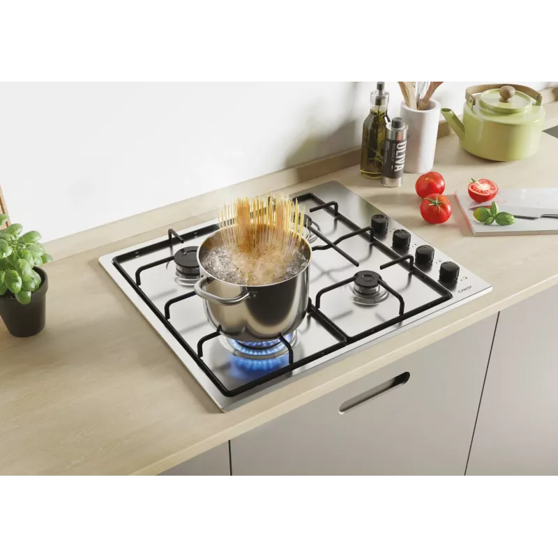 Candy Smart CHW6LBX/4U nerez vstavaná 60 cm plynová 4 zóny
