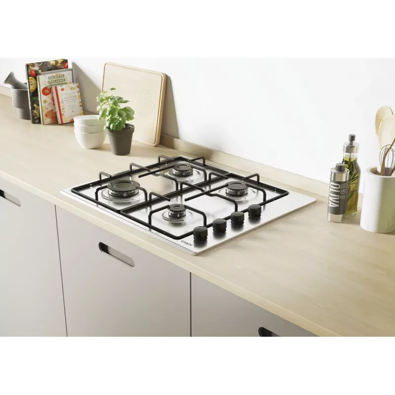 Candy Smart CHW6LBX/4U nerez vstavaná 60 cm plynová 4 zóny