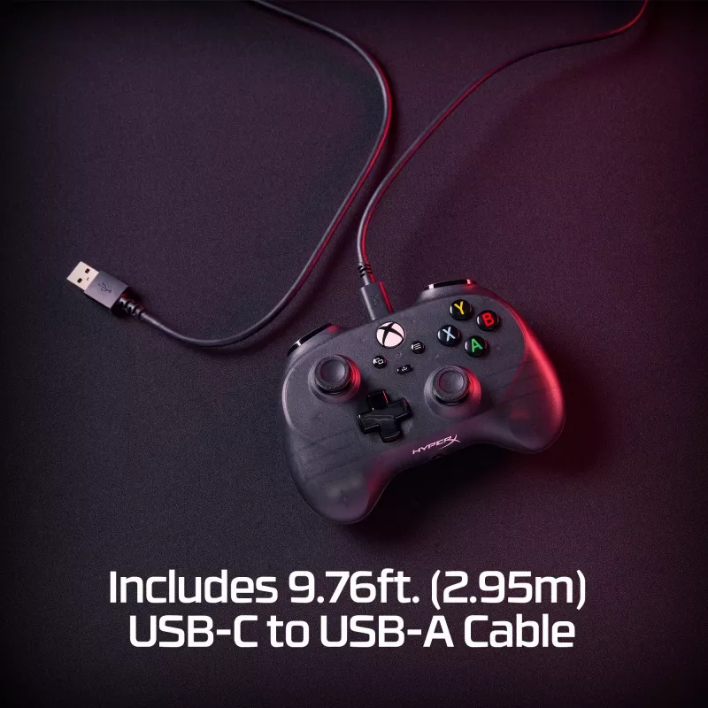 HyperX Clutch Tanto Mini WD herný ovládač, joystick, Xbox, Xbox One, káblový, USB, čierny, 2,95 m