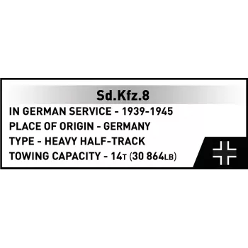 Cobi Blocks Sd.Kfz.8 s 8,8 cm Flak 36 stavebnica, 975 dielov