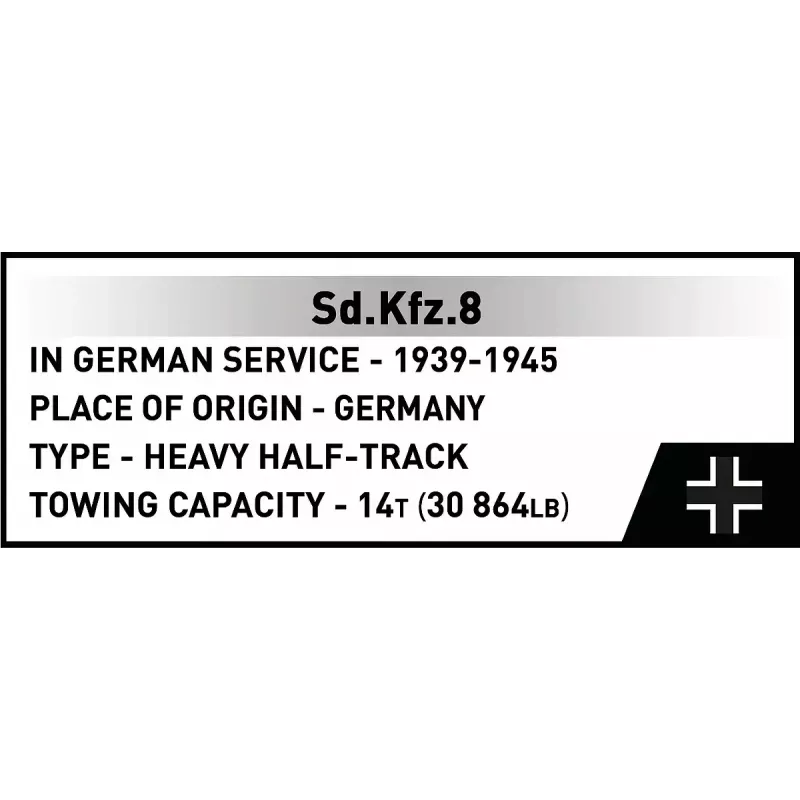 Cobi Blocks Sd.Kfz.8 s 8,8 cm Flak 36 stavebnica, 975 dielov