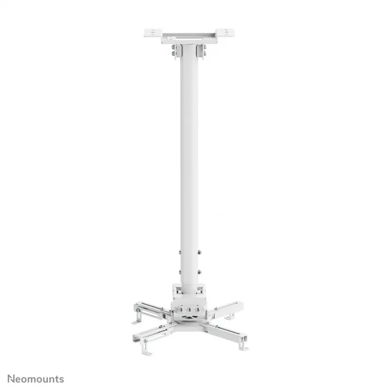 Neomounts CL25-550WH1 stropný držiak na projektor – H 74,5-114,5 cm – Easy-Install – plne pohyblivý