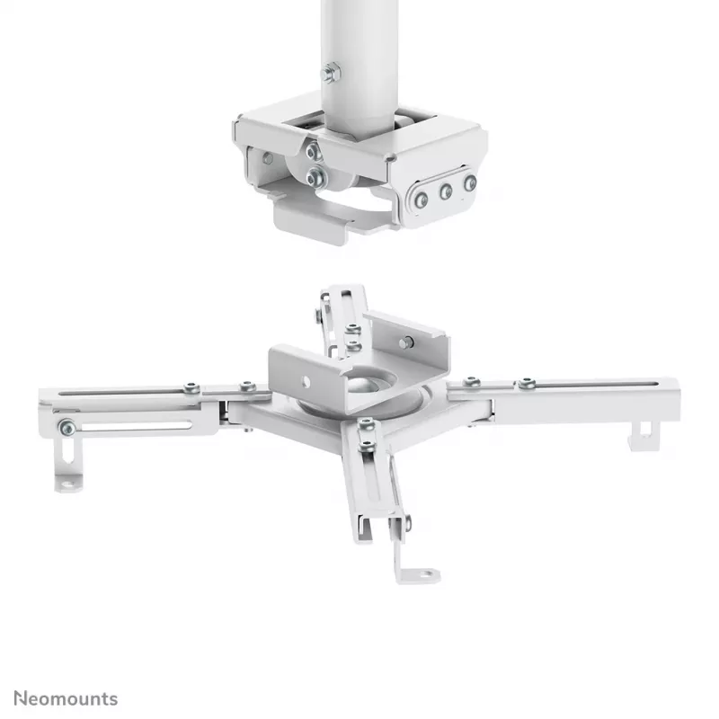 Neomounts CL25-550WH1 stropný držiak na projektor – H 74,5-114,5 cm – Easy-Install – plne pohyblivý