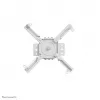 Neomounts CL25-550WH1 stropný držiak na projektor – H 74,5-114,5 cm – Easy-Install – plne pohyblivý