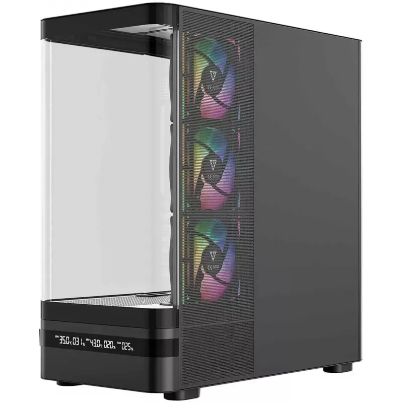 Počítačová skriňa MODECOM VOLCANO AQ200 ARGB MIDI čierna