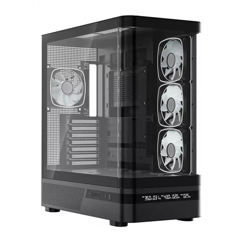 Počítačová skriňa MODECOM VOLCANO AQ200 ARGB MIDI čierna