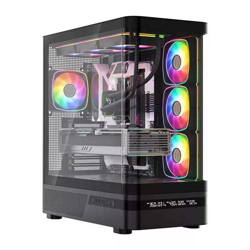 Počítačová skriňa MODECOM VOLCANO AQ200 ARGB MIDI čierna