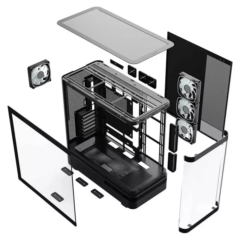 Počítačová skriňa MODECOM VOLCANO AQ200 ARGB MIDI čierna
