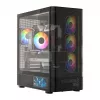 PC skriňa MODECOM VOLCANO AQ400 ARGB MIDI čierna — MODECOM MC-A-AQ400-4FA-B