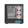 PC skriňa MODECOM VOLCANO AQ400 ARGB MIDI čierna — MODECOM MC-A-AQ400-4FA-B