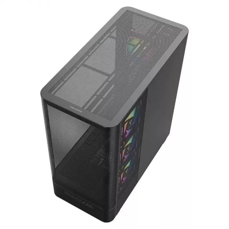 PC skriňa MODECOM VOLCANO AQ400 ARGB MIDI čierna — MODECOM MC-A-AQ400-4FA-B