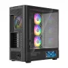 PC skriňa MODECOM VOLCANO AQ400 ARGB MIDI čierna — MODECOM MC-A-AQ400-4FA-B
