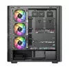 PC skriňa MODECOM VOLCANO AQ400 ARGB MIDI čierna — MODECOM MC-A-AQ400-4FA-B