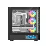 PC skriňa MODECOM VOLCANO AQ400 ARGB MIDI čierna — MODECOM MC-A-AQ400-4FA-B