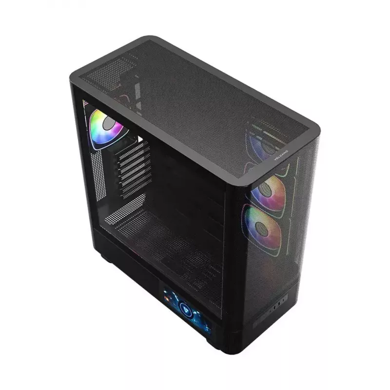 PC skriňa MODECOM VOLCANO AQ400 ARGB MIDI čierna — MODECOM MC-A-AQ400-4FA-B