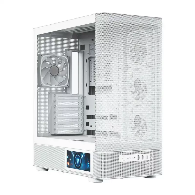 MODECOM VOLCANO AQ400 ARGB MIDI Tower počítačová skriňa, biela