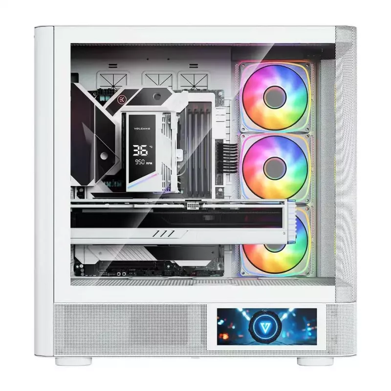 MODECOM VOLCANO AQ400 ARGB MIDI Tower počítačová skriňa, biela