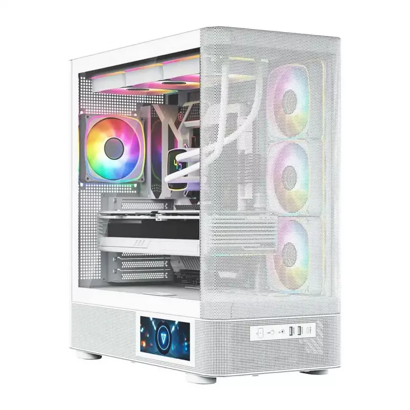 MODECOM VOLCANO AQ400 ARGB MIDI Tower počítačová skriňa, biela