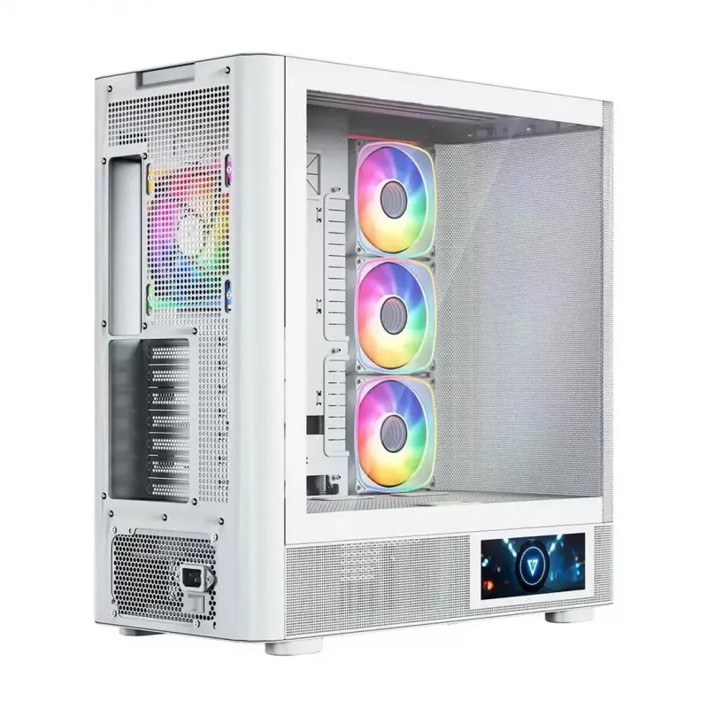 MODECOM VOLCANO AQ400 ARGB MIDI Tower počítačová skriňa, biela