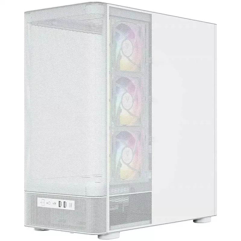 MODECOM VOLCANO AQ400 ARGB MIDI Tower počítačová skriňa, biela