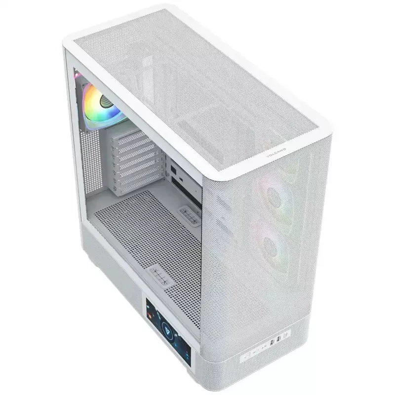 MODECOM VOLCANO AQ400 ARGB MIDI Tower počítačová skriňa, biela