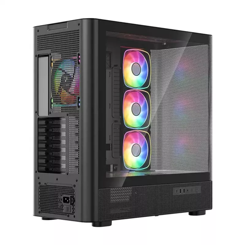 Počítačová skriňa MODECOM VOLCANO AQ500 ARGB MIDI čierna