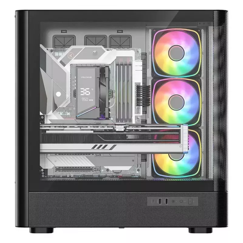 Počítačová skriňa MODECOM VOLCANO AQ500 ARGB MIDI čierna