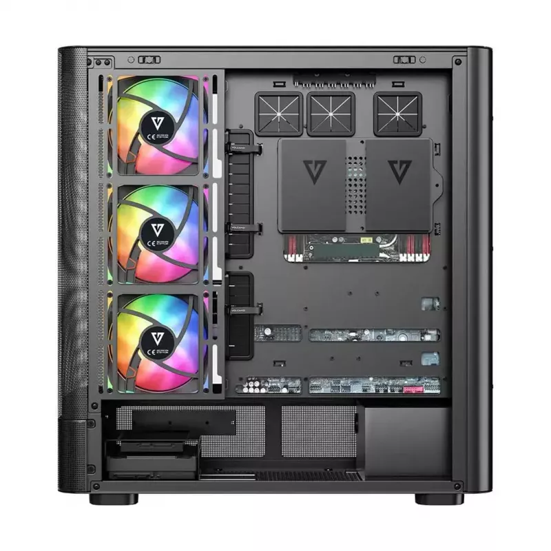Počítačová skriňa MODECOM VOLCANO AQ500 ARGB MIDI čierna