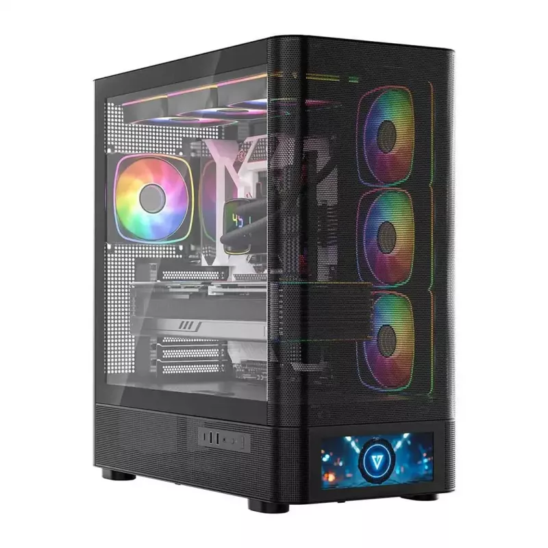 Počítačová skriňa MODECOM VOLCANO AQ500 ARGB MIDI čierna