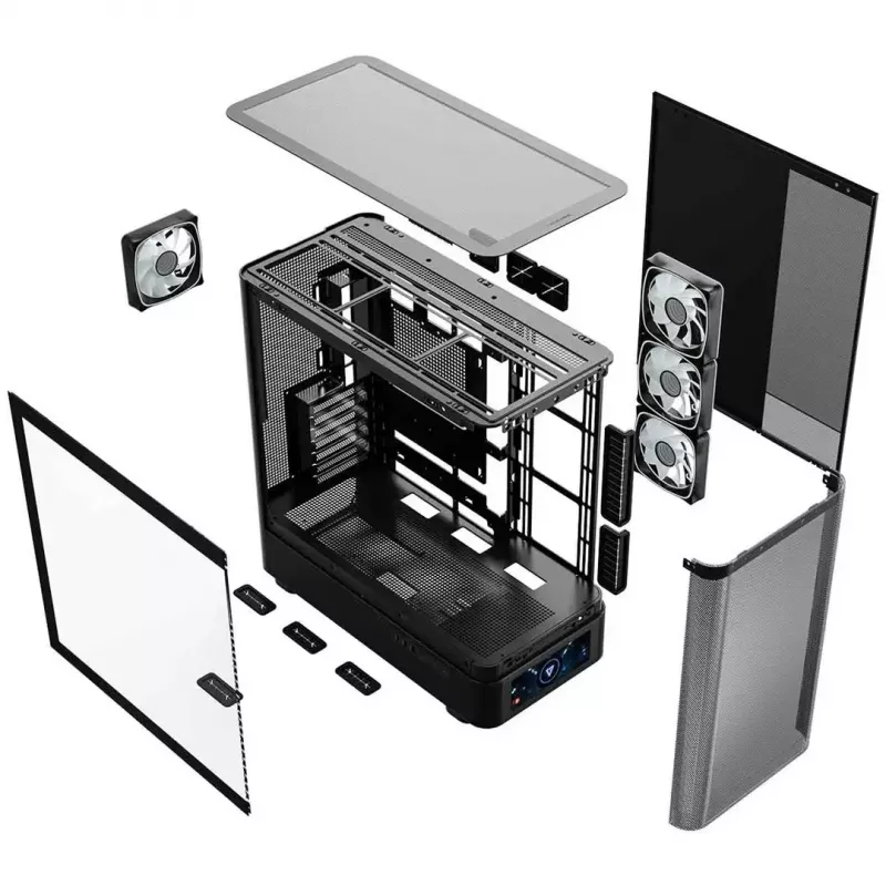 Počítačová skriňa MODECOM VOLCANO AQ500 ARGB MIDI čierna
