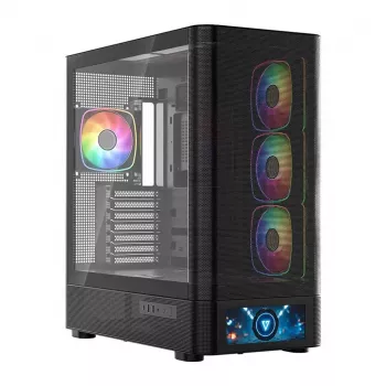 Počítačová skriňa MODECOM VOLCANO AQ500 ARGB MIDI čierna