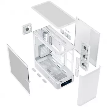 Počítačová skriňa MODECOM VOLCANO AQ500 ARGB MIDI biela