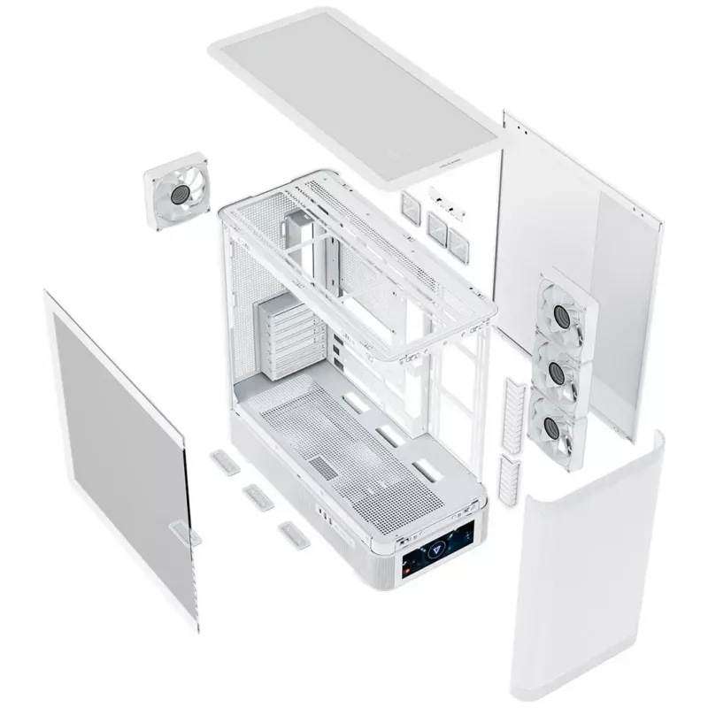 Počítačová skriňa MODECOM VOLCANO AQ500 ARGB MIDI biela