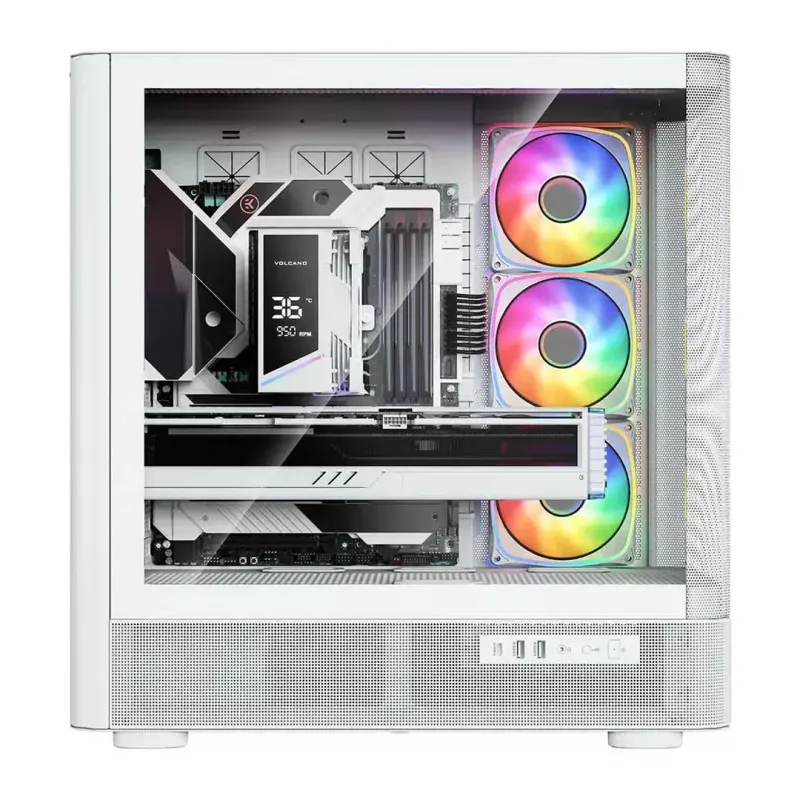 Počítačová skriňa MODECOM VOLCANO AQ500 ARGB MIDI biela