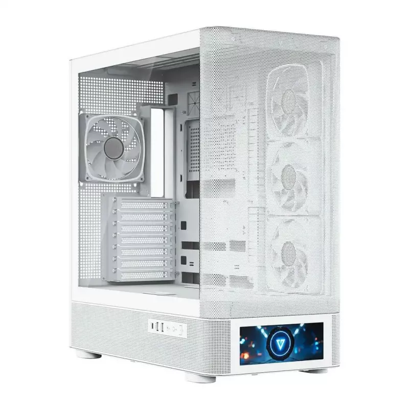 Počítačová skriňa MODECOM VOLCANO AQ500 ARGB MIDI biela