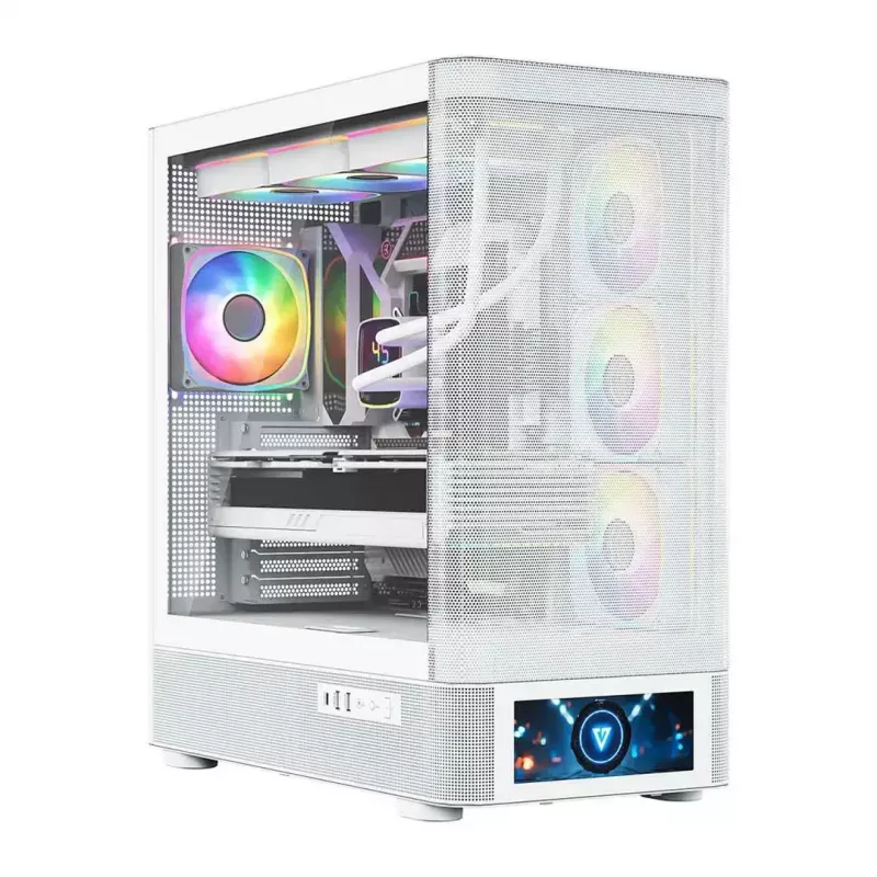 Počítačová skriňa MODECOM VOLCANO AQ500 ARGB MIDI biela