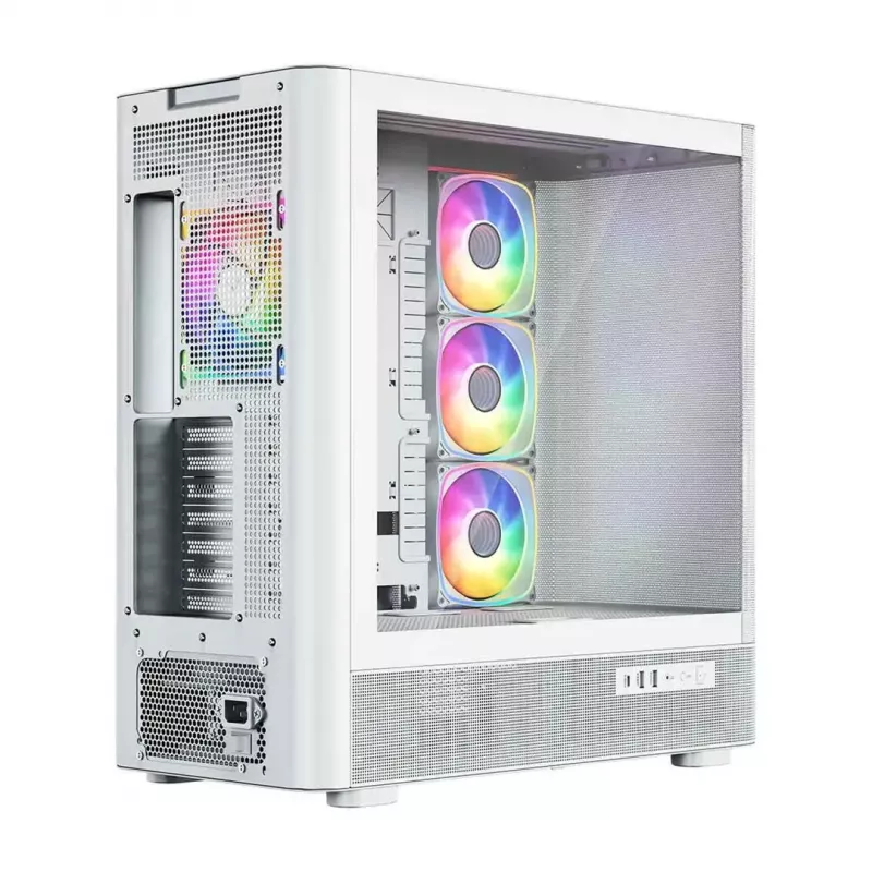 Počítačová skriňa MODECOM VOLCANO AQ500 ARGB MIDI biela