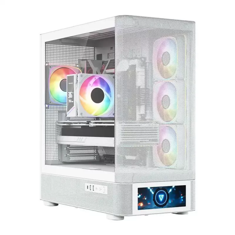 Počítačová skriňa MODECOM VOLCANO AQ500 ARGB MIDI biela