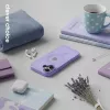 Crong Hybrid Matte Magnetic MagSafe puzdro pre iPhone 17 — priesvitná levanduľová, PC+TPU