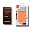 Crong Hybrid Matte Magnetic MagSafe puzdro pre iPhone 17 Pro — PC+TPU, priesvitná oranžová