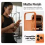Crong Hybrid Matte Magnetic MagSafe puzdro pre iPhone 17 Pro — PC+TPU, priesvitná oranžová