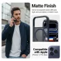 Crong Hybrid Matte Magnetic MagSafe puzdro pre iPhone 17 Pro Max – PC+TPU, priesvitná navy