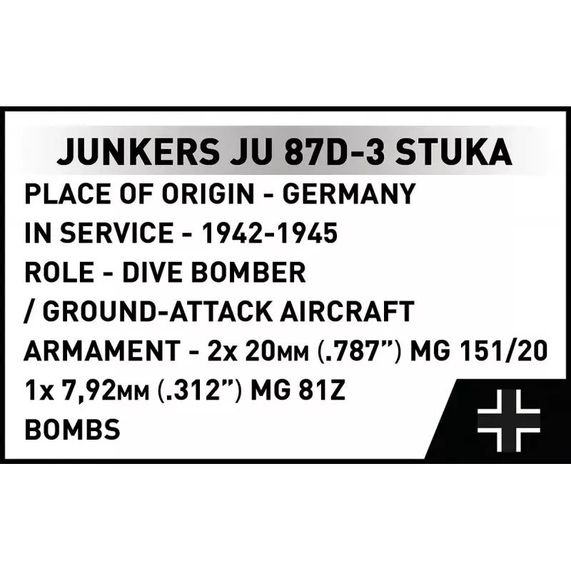 Stavebnica Cobi Blocks Junkers JU 87D-3 Stuka 556 diel