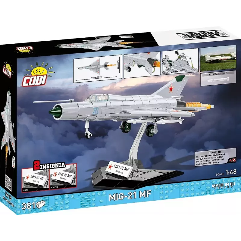 Stavebnica Cobi MiG-21 MF 381 diel — hračkársky model na skladanie