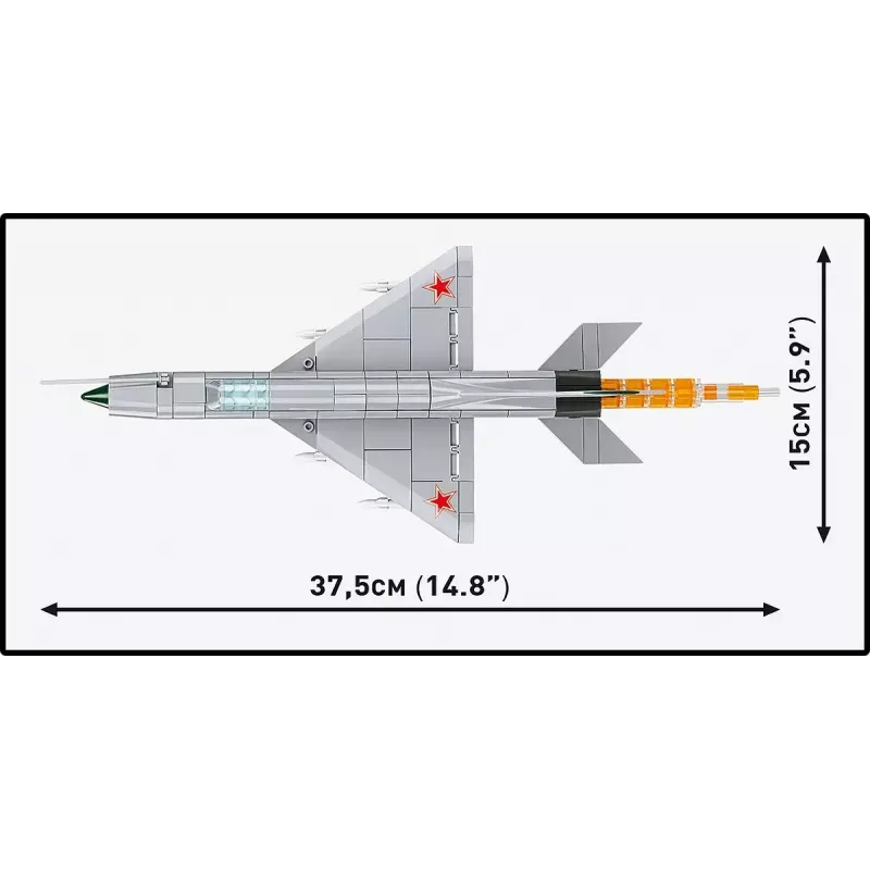 Stavebnica Cobi MiG-21 MF 381 diel — hračkársky model na skladanie